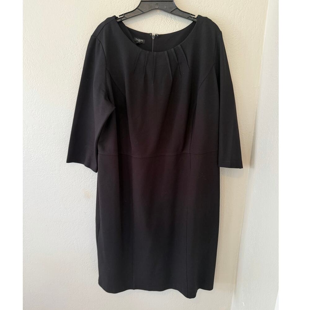 Women's Talbots Black Long Sleeve Classic Dress Size 16W